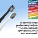 Flossing Toothbrush Head Replacement, Compatible with Water-pik Sonic Fusion / 2.0 SF-01, SF-02, SF03 & SF-04 Tooth-Brush and Water Flosser Combo Brush Heads (Full, Black(3Packs))