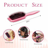 Curl Defining Brush, Curly Hair Brush Curl Brush for Curly Hair, Curl with Prongs Define Styling Brush, Shaping and Defining Curls For Women Men Less Pulling and Curl Separation (Rose)