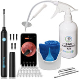 Ear Wax Removal Tool with Ear Camera by Tilcare - Ear Irrigation Flushing System for Adults & Kids - Perfect Ear Cleaning Kit - Includes Basin, Syringe, Curette Kit, Towel and 30 Disposable Tips