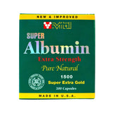 Vital Super Albumin Extra Strength Pure Natural 1,500mg 200 Capsules Super Extra Gold