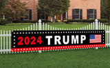 FLCHWY Donald Trump 2024 Flag Trump Take American Back Large Banner Trump Yard Signs banner Advertising Polyester Party Outdoor Flag Decor 8.2x1.6 FT