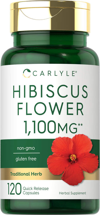 CARLYLE Hibiscus Flower Extract 1100mg | 120 Capsules | Max Potency