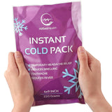 Large Instant Ice Cold Pack (9” x 6”) - 24 Packs Disposable Instant Ice Packs for Injuries | Cold Compress Ice Pack for Pain Relief, Swelling, First Aid, Toothache, Athletes & Outdoor Activities