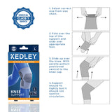 KEDLEY Knee Support Sleeve | Premium Elasticated Compression Support Band | Aiding Rehabilitation, Joint Pain, Knee Swelling & Arthritis | Ideal for Sports, Exercise, Gardening & Everyday Use.