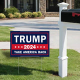 Large Trump 2024 Yard Sign Double-Sided Fade-Resistant Perfect for Lawn Street Campaign Rally - 26" x 17"