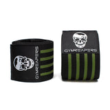 Gymreapers Weightlifting Elbow Wraps (1 Pair) - Flexible 40'' Elbow Compression Strap & Joint Support Brace - For Bench Press, Powerlifting, and Pressing (Green)