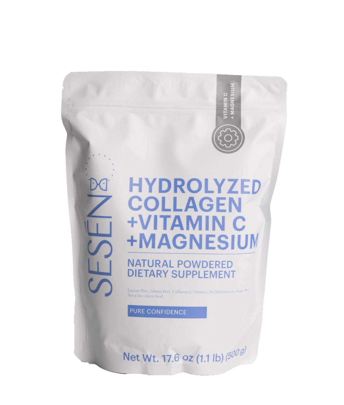 SESEN Hydrolyzed Collagen + Vitamin C + Magnesium (Blue) Powder 17.6 o