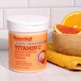NATURE WELL Vitamin C Brightening Moisture Cream for Face, Body, & Hands, Visibly Enhances Skin Tone, Helps Improve Overall Texture, 16 Oz (Packaging May Vary)