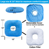 Jeelathy Donut Pillow Hemorrhoid Cushion for Tailbone Pain Relief, Medical Anti-Bedsore Seat Cushion for Pressure Sores, Bedsores, Pregnancy, Disabled & Paralyzed, Butt Pillow with Removable Cover