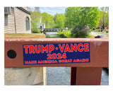 Donald Trump Vance Yard Signs MAGA 2024 with Metal Stand Made in America! (1, 24X18)