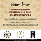 NaturaNectar Ultimate Bee Propolis | NSF Contents Certified | Premium Red, Green, Brown Brazilian Propolis | with Flavonoids and PWE | Ethical Beekeeping & Naturally Sourced | 60 Veggie Capsules