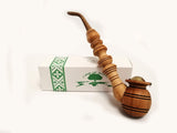 Handmade wooden smoking pipe (amber)