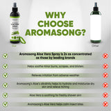 Aromasong Organic Aloe Vera After Sun Spray - 2X More Concentrated - After Sun Care, After Sun Aloe, Aloe Spray for Sunburn Relief, 8oz