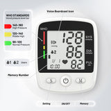 Blood Pressure Monitor Digital Wrist BP Machine Automatic BP Cuff with 2 Users 180 Memory Voice Large LCD Display Adjustable Cuff USB Charging Carrying Case