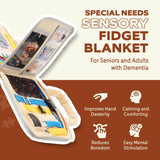 VonNova Fidget Blanket - Dementia Products for Elderly - Fidget Blanket for Adults with Dementia - Alzheimers Activities - Lap Blankets for Elderly - Busy Board