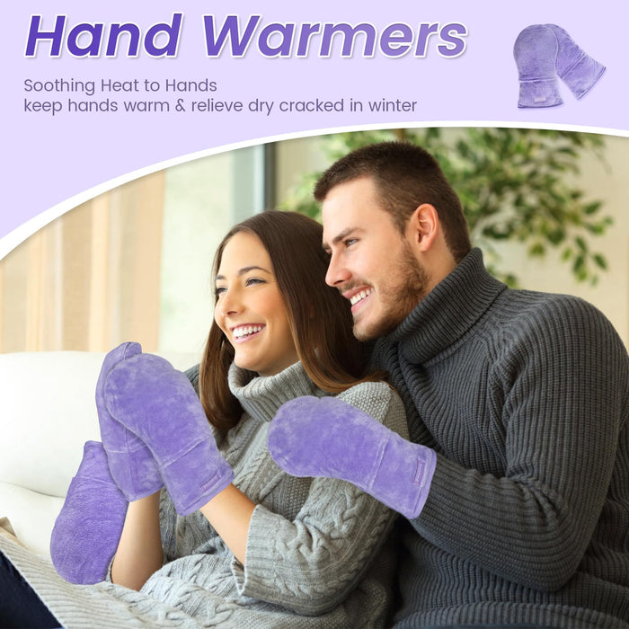 SuzziPad Heated Gloves for Arthritis Hands, Microwavable Arthritis Gloves for Women for Pain, Stiff Joints, Carpal Tunnel, Trigger Finger, Washable Hand Warmers, Hand Heating Pad Item for Elderly