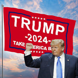 Trump 2024 Flags 3x5 Outdoor Made in USA-Double Sided 3 Ply Heavy Duty Red Take America Back Trump Flags Banner for Outside with 2 Brass Grommets UV protection Fade Resistant for Indoor Outdoor