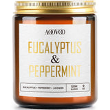 AOOVOO Eucalyptus Mint Candles - Peppermint Candles, 9oz Aromatherapy Candle, Stress Relief Candles, Peppermint Candles, Candles for Home Scented