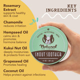 Natural Dog Company Snout Soother Dog Nose Balm, 4 oz. Tin, Dog Balm for Paws and Nose, Moisturizes & Soothes Dry Cracked Noses, Plant Based Nose Cream for Dogs