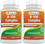 Best Naturals B 100 Complex 120 Tablets (B Complex Vitamins) (120 Count (Pack of 2))