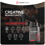 Smarter Nutrition Creatine Pills with 2500mg (2.5g) Creatine Monohydrate Per Serving, Vegan Creatine Capsules - Pre workout Support for Muscles, Strength, and Endurance - 120 Capsules[2-Month Supply]