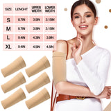 Vinsatin 6 Pcs PICC Line Sleeve PICC Line Cover Fashionable Breathable Upper Arm Cover for Adult (Light Neutral Color,X-Large)