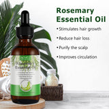 Organic Rosemary Oil for Hair Growth (2pack), Natural Rosemary Essential Oils 2.02fl oz, Used for Scalp Massager, Skin Care, Aromatherapy