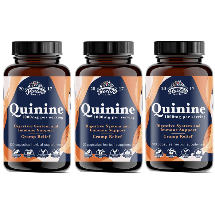 Leg Cramps Support Organic Pills - 1000 mg - Quinine Tablets for Cramp Defense - Cinchona Bark Herb Supplement - Quinine Capsules for Muscle Cramp - Made in USA - 1000 mg (Pack of 3 - 330 Pcs)