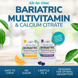 Bariatric Choice All-in-One Bariatric MultiVitamin with 375 mg Calcium Citrate, Very Berry (120ct)