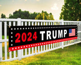 FLCHWY Donald Trump 2024 Flag Trump Take American Back Large Banner Trump Yard Signs banner Advertising Polyester Party Outdoor Flag Decor 8.2x1.6 FT