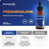 BioMatrix Pregnenolone 2.4 mg Per Dose, 1,200 mg Total (Equivalent to 3,000 mg of Oral Pregnenolone) – Liquid Micronized Supplement for Hormone Balance, Inflammation
