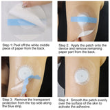 HONYOU Libre Sensor Covers Latex-Free Medical Adhesive Patches for Libre 2/3 Precut CGM Tape with No Glue On The Center Waterproof and Strong Stick for Long Stay 60 Pack