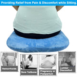 Jeelathy Donut Pillow Hemorrhoid Cushion for Tailbone Pain Relief, Medical Anti-Bedsore Seat Cushion for Pressure Sores, Bedsores, Pregnancy, Disabled & Paralyzed, Butt Pillow with Removable Cover