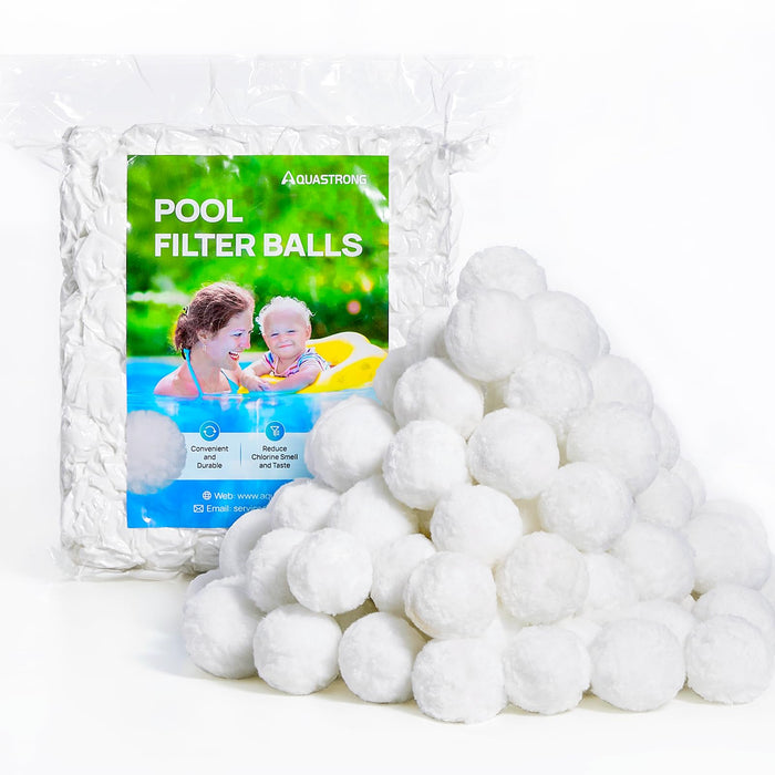 AQUASTRONG Pool Filter Balls for Sand Filters, 4.6 lbs Reusable Pool Sand Filter Balls (Replaces 150 lbs of Sand), Efficient Water Filtration Pool Filter Balls for Swimming Pools, Filter Pumps