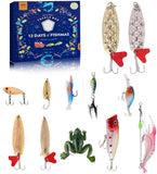 Christmas Vacation Advent Calendar, Advent Calendar 2024, Advent Calendar Fishing Christmas Countdown, 12 Days Fishing Lures Set for Womens and Mens