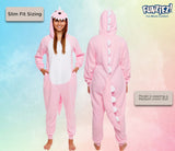 Funziez! Slim Fit Adult Onesie - Animal Halloween Costume - Plush Fruit One Piece Cosplay Suit for Women and Men