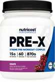 Nutricost Pre-X Xtreme Pre-Workout Powder – Grape Flavor, 60 Servings – Non-GMO, Vegetarian, Gluten-Free