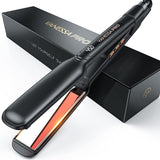 VANESSA PRO Flat Iron Hair Straightener, 100% Pure Titanium Flat Iron for One Pass to Achieve a Sleek Look, Curls Beautifully & Straightens Well - 2 inches