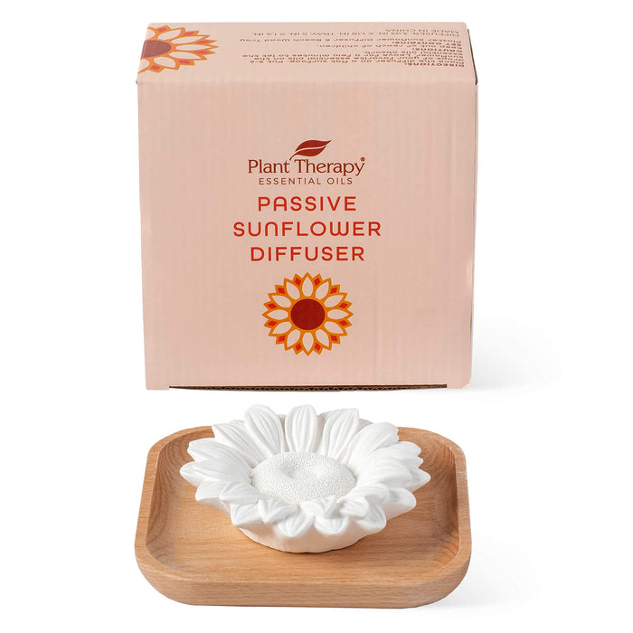 Plant Therapy Passive Sunflower Aromatherapy Diffuser - A Chic and Natural Home, Office, and Travel Essential Oil Diffuser