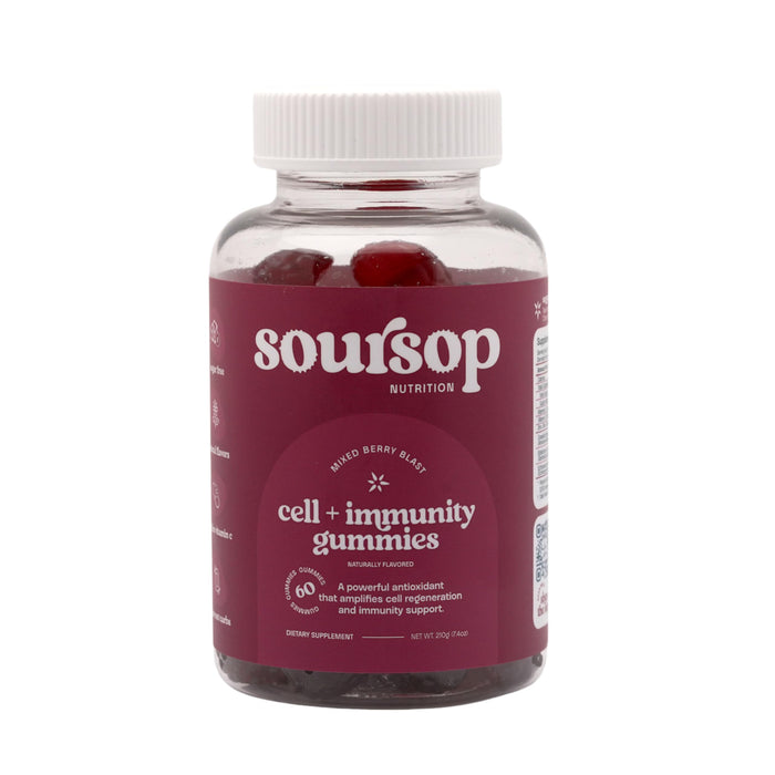 Soursop Nutritional Gummies – Mixed Berry Flavor, Antioxidant Support 60 Gummies