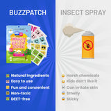 BuzzPatch Mosquito Patch Stickers for Kids (60 Pack) - All Natural, Plant Based Ingredients, Non-Toxic, DEET Free, Citronella Essential Oil Insect Patches, for Toddlers, Babies, Children (2)