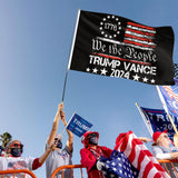 Probsin Trump Vance 2024 Flag 3x5 Ft We the People 1776 America Flag Make America Great Again Banner Party Supplies Yard Sign Home Decor Hanging Poster for College Room Man Cave Welcome Photo Backdrop