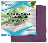 Relax Home Life Wedge Pillowcase Designed to Fit Our 7.5" Bed Wedge 25" W x 26" L x 7.5" H, Allergy Friendly 100% Egyptian Cotton Replacement Cover, Fits Most Sleeping Wedges Up to 27" W x 27" L x 8H