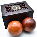 BCQLI 2 Inches Baoding Balls Chinese Health Exercise Stress Balls Rosewood
