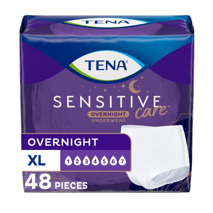 TENA Incontinence Underwear for Women, Overnight Absorbency, Intimates - X-Large - 48 Count