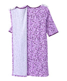 Silverts Open Back Hospital Gowns for Women - Night Gowns for Elderly Women, Post Surgery Clothing for Women, Adaptive Clothing for Women | Bedridden Patient Clothing - Lilac Skin 3XL