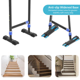 Aluminum Stair Climbing Assist Cane, Stair Walker for Elderly with Sore Knees, Stair Cane with Widened Base, Adjustable Height and Easy Installation, Suitable for Steps with Varying Heights and Widths