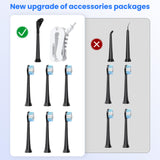 UNINGOPI Toothbrush Replacement Heads for Electric Toothbrush Whit Water Flosser,New Upgrade 8-Pack (Hose and Tongue Cleaner Tip)