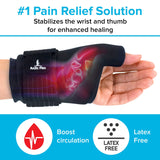 Arctic Flex Wrist Ice Pack Wrap - Extra Strength Hot & Cold Therapy - Reusable Hand & Thumb Freeze Sleeve - FSA/HSA Approved for Arthritis, Carpal Tunnel, Surgery, & Pain Relief (Fits Left & Right)