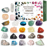 ROMINVIC Crystal Advent Calendar 2023,Christmas Countdown Calendar-24 Days Ore,Minerals, Gemstones&Crystal,Advent Calendar with 24 Gemstones to Open Each Day for Kids Adult (White-1)